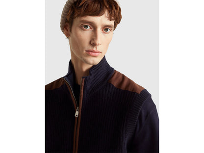 Benetton_Dark Blue_Vest with Zip in Wool Blend_18AYU501A_3C1_04