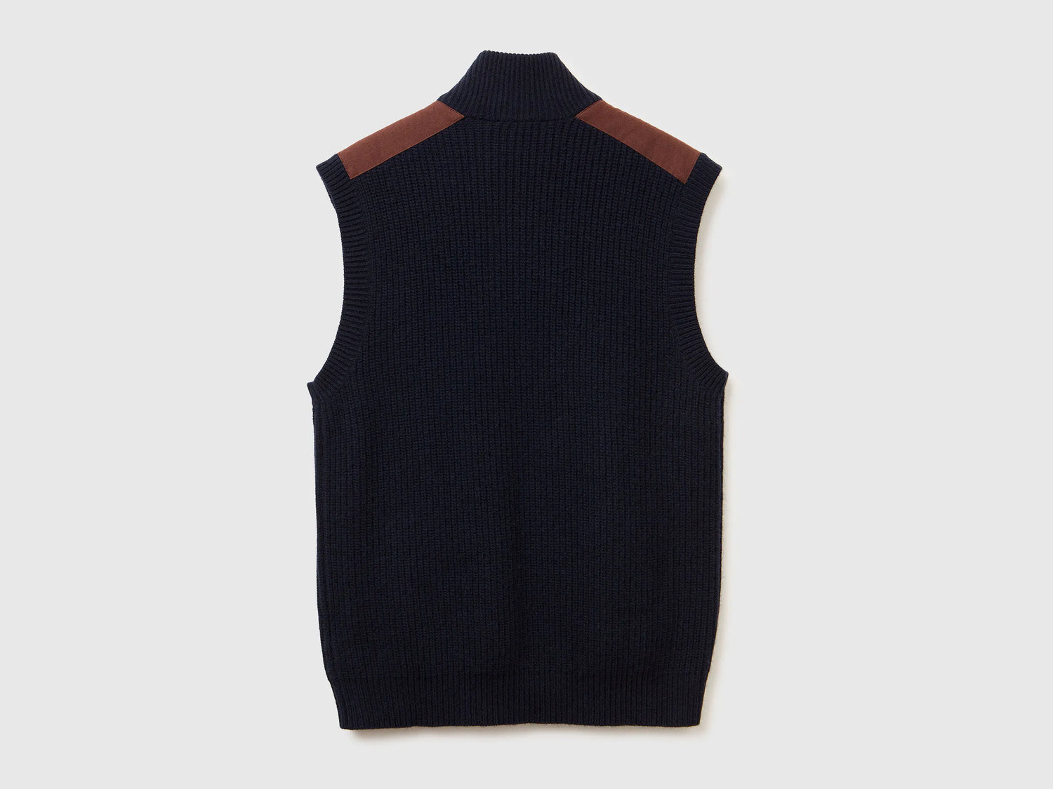 Benetton_Dark Blue_Vest with Zip in Wool Blend_18AYU501A_3C1_06