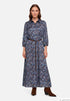 Betty Barclay Blue/Brown Women Shirt Dress with Tie Belt SKU: 1912-1697_8870 Image 01