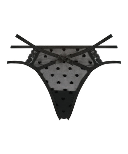 Hunkemoller Black Women Melda Thong SKU: 191796_Black Image 04