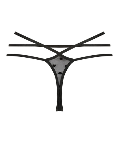 Hunkemoller Black Women Melda Thong SKU: 191796_Black Image 05