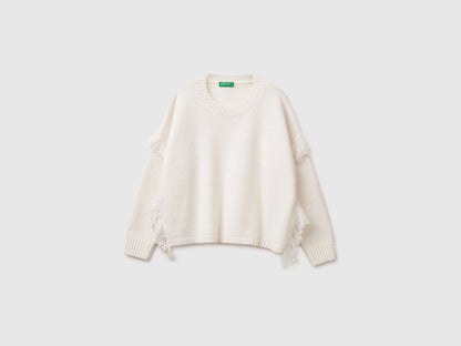 Benetton_Creamy White_Sweater with Fringe_191VD10EZ_000_05