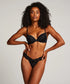 Hunkemoller Black Women Elliena Extra Low V Thong SKU: 194040_Black Image 01