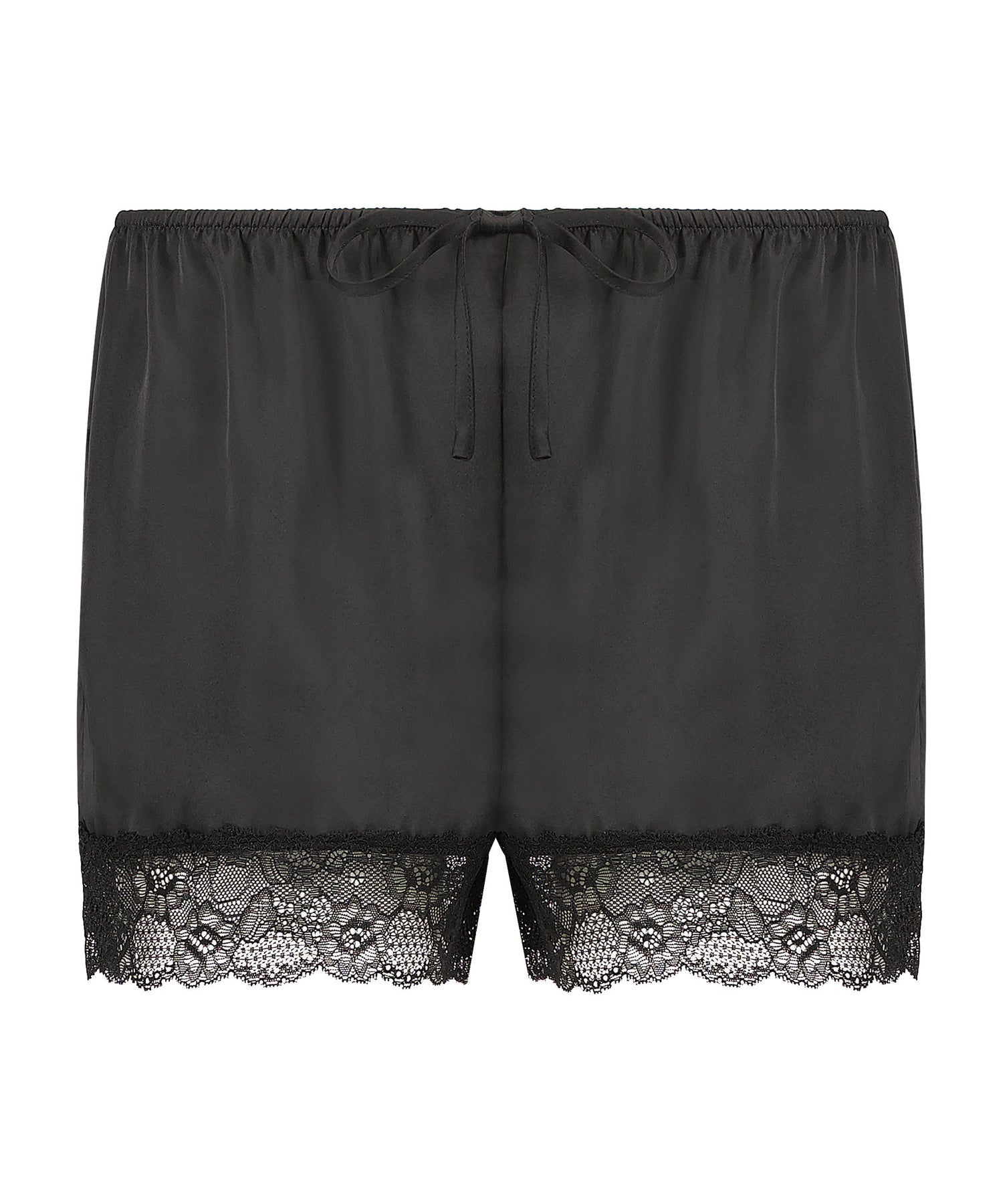 Meili Satin Shorts With Lace Trim_194796_Black_04