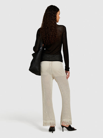 Perforated Trousers With Fringe_196PMF008_38U_03