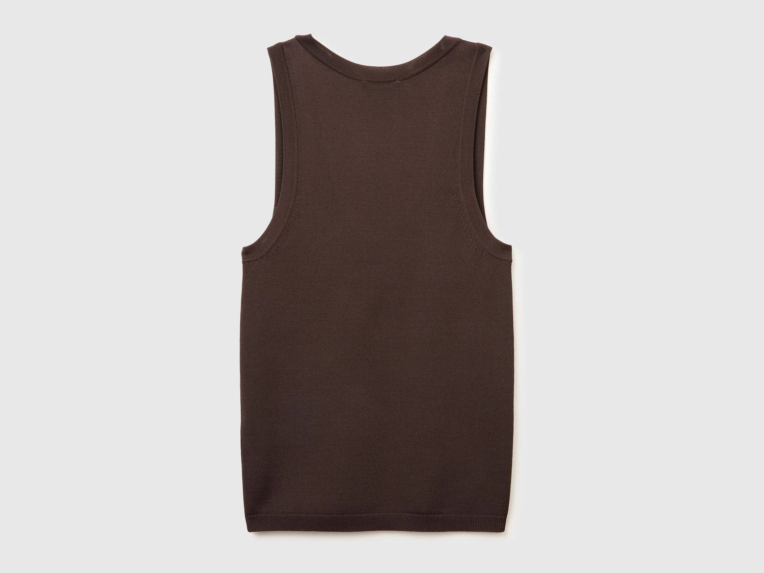 Benetton Brown Women Knitted Tank Top SKU: 198XDH01I_33T Image 02