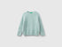Benetton Aqua Girls Furry Yarn Sweater SKU: 19BAG100Q_17H Image 01