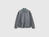 Benetton Dark Gray Men 100% Boiled Wool Jacket with Zip SKU: 19KRU501I_507 Image 01