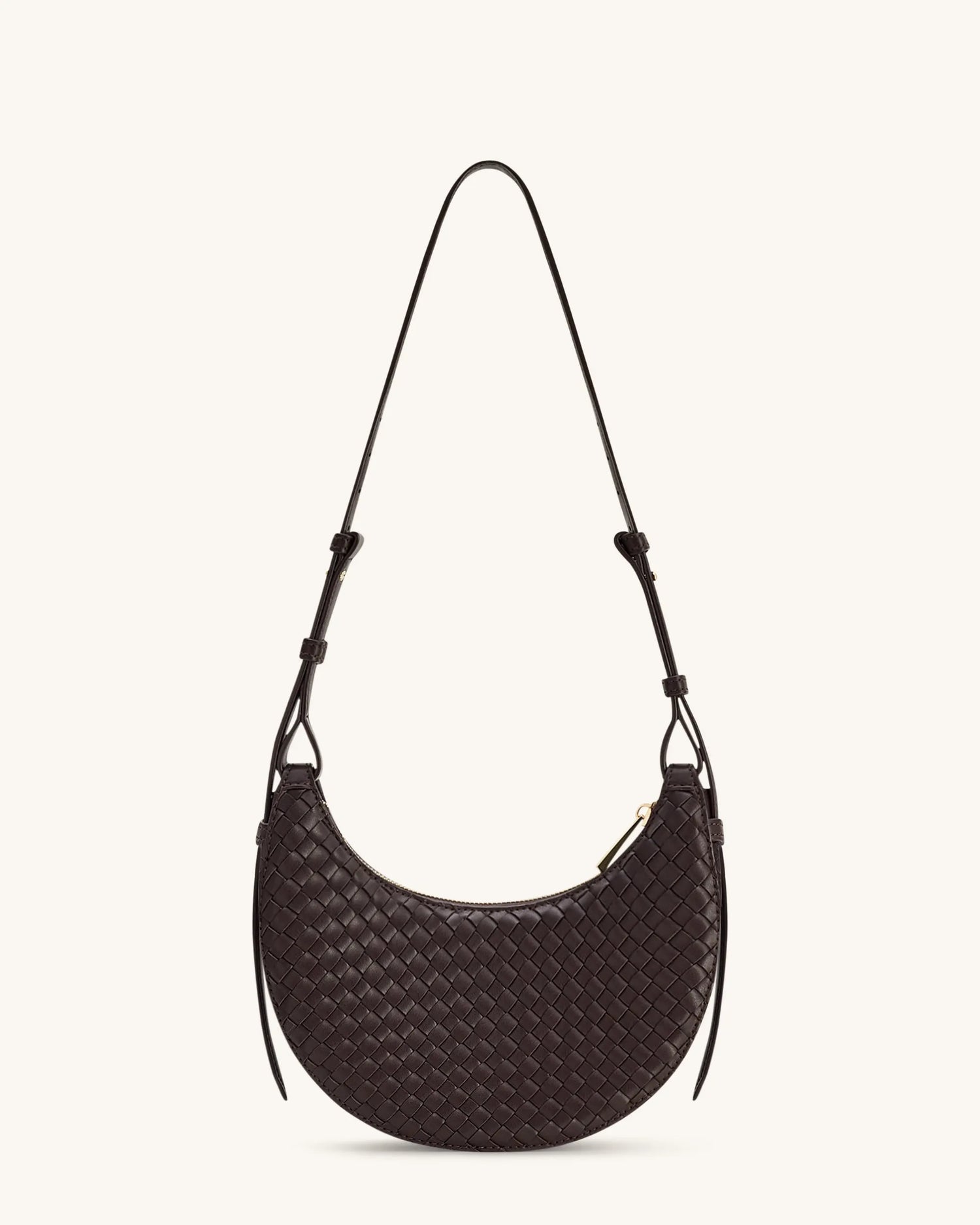 JW PEI Coffee Brown Women Sharon Woven Crossbody Bag - Coffee Brown SKU: 1C131-37_Coffee Brown Image 03