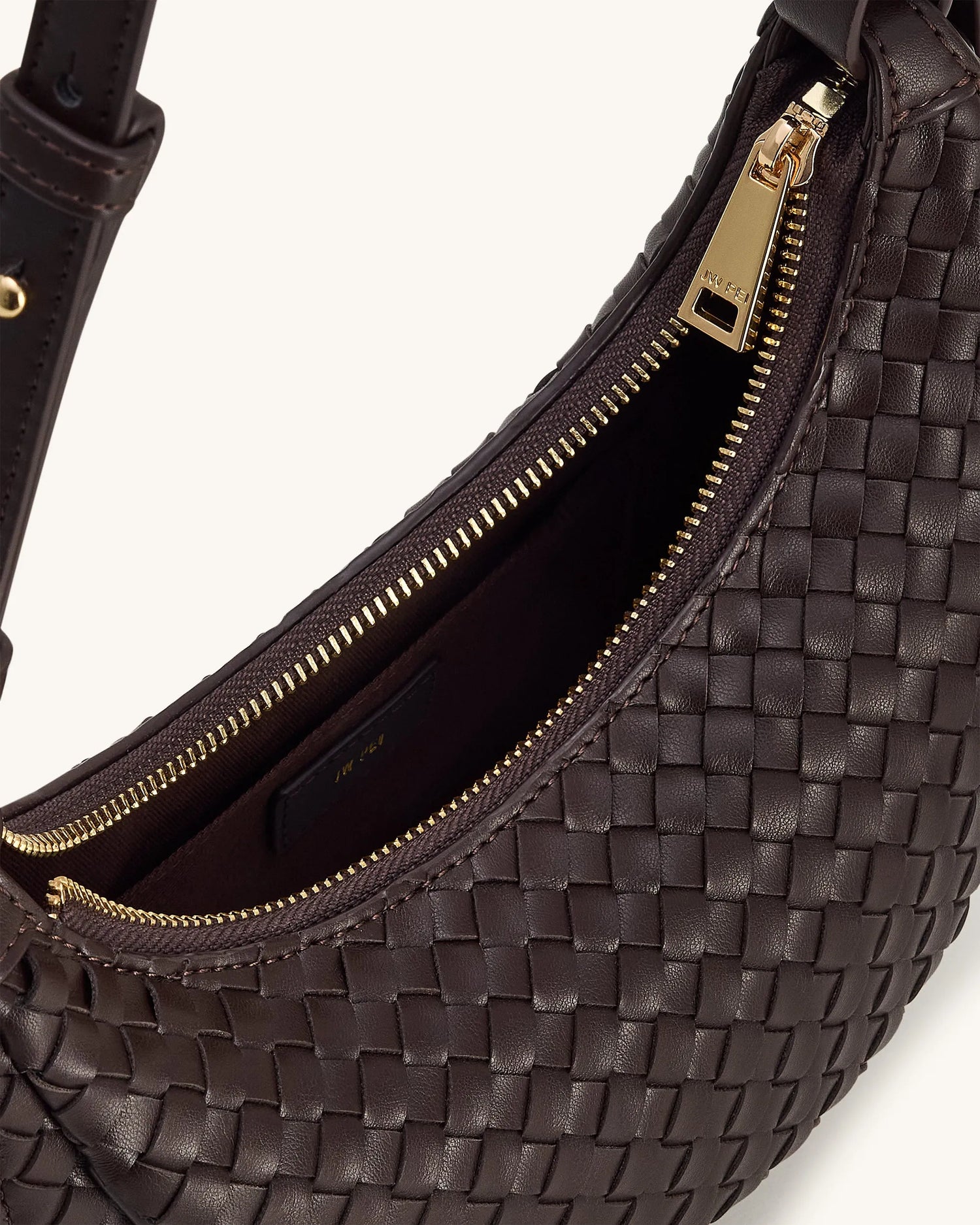 JW PEI Coffee Brown Women Sharon Woven Crossbody Bag - Coffee Brown SKU: 1C131-37_Coffee Brown Image 04