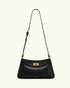 JW PEI Black Women Greta Twist-Lock Crossbody Bag - Black SKU: 1C208-1_Black Image 01