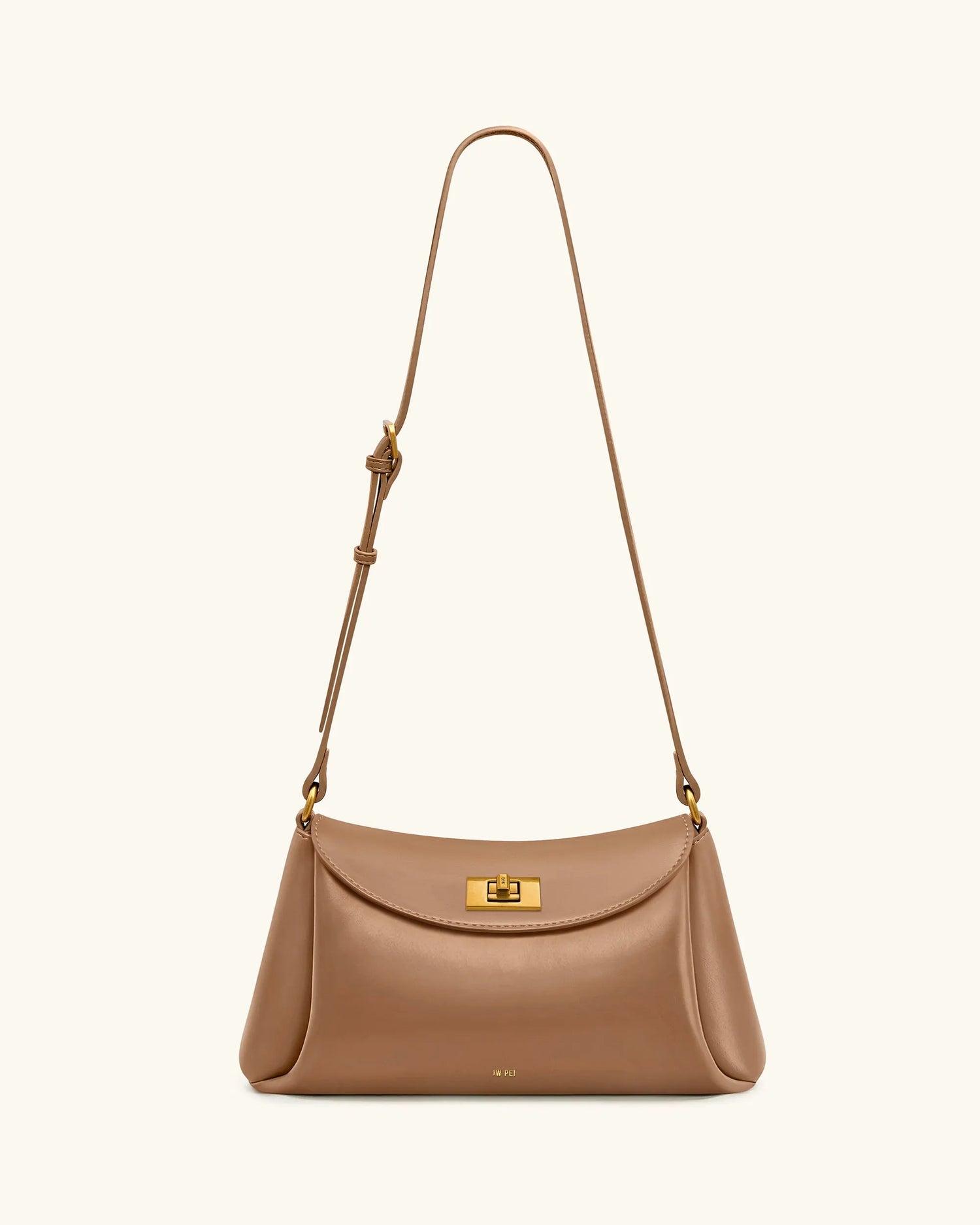 JW PEI Brown Women Greta Twist-Lock Crossbody Bag - Brown SKU: 1C208-3_Brown Image 01