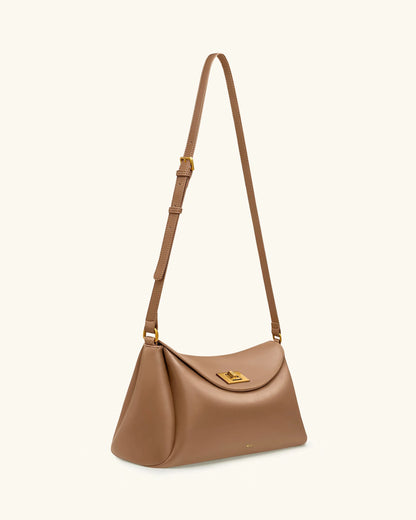JW PEI Brown Women Greta Twist-Lock Crossbody Bag - Brown SKU: 1C208-3_Brown Image 02