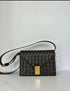 JW Pei Dark Brown Women Clio Woven Textured Envelope Crossbody Bag SKU: 1C211-3_Dark Brown Image 01