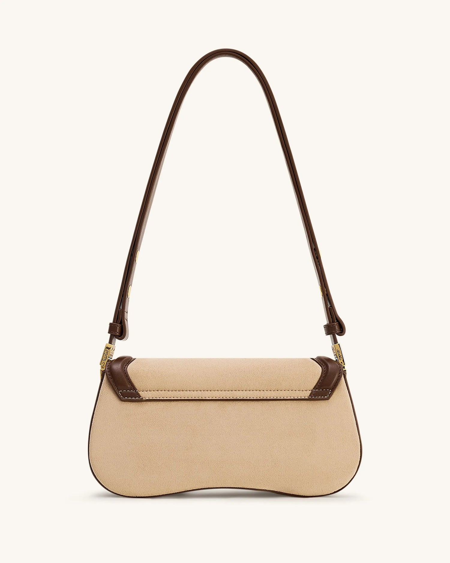 JW PEI Khaki Brown Women Joy Faux Suede Shoulder Bag - Khaki Brown SKU: 1C56-30_Khaki Brown Image 03