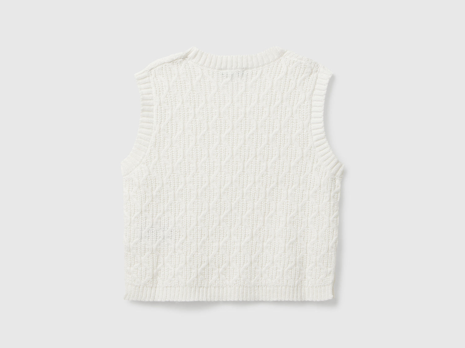 Benetton_Creamy White_Knit Vest_1D32G1011_074_02
