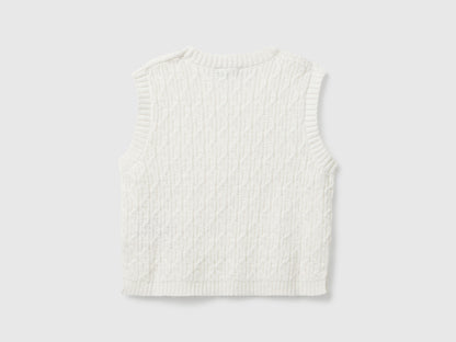 Benetton_Creamy White_Knit Vest_1D32G1011_074_02