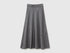 Benetton Dark Gray Women Midi Skirt in a Wool-Blend Knit SKU: 1EOFD002C_507 Image 01