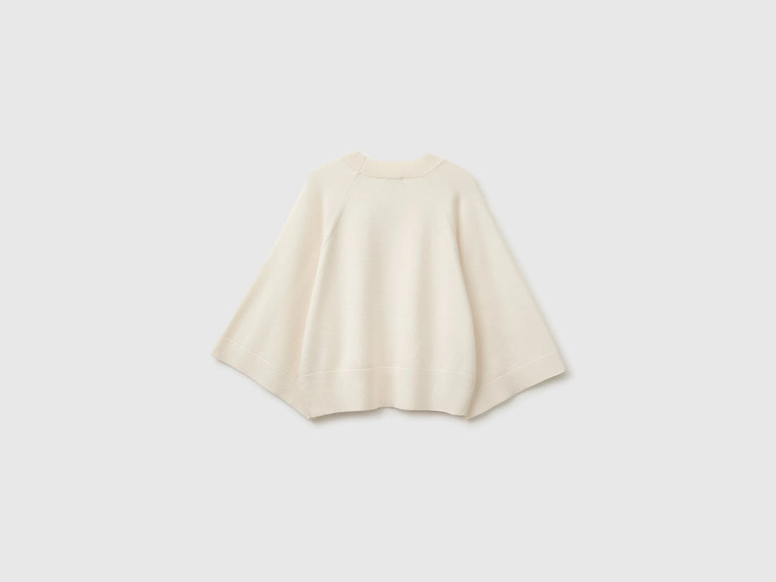 Benetton Creamy White Women Boxy Fit Shirt SKU: 1IYCD10GG_0R2 Image 02