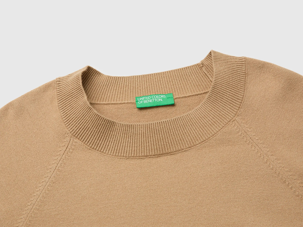Benetton Camel Women Boxy Fit Shirt SKU: 1IYCD10GG_21R Image 03