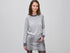 Benetton Light Gray Women 100% Wool Color Block Sweater SKU: 1M6NE10I0_904 Image 01
