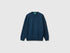 Benetton Dark Blue Boys Wool and Viscose Blend Sweater SKU: 1NRHC10AE_37T Image 01