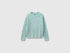 Benetton Aqua Girls Chenille Crew Neck Sweater SKU: 1PEUC10AG_31A Image 01