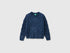 Benetton Blue Girls Chenille Crew Neck Sweater SKU: 1PEUC10AG_355 Image 01