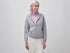 Benetton Light Gray Women Zip-Up Hooded Jumper in a Wool and Cashmere Blend SKU: 1S9ZD502Z_501 Image 01