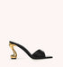 JW PEI Black Women Hannah Faux Snakeskin Heel Mules  SKU: 1SDS121-1_Black Image 01