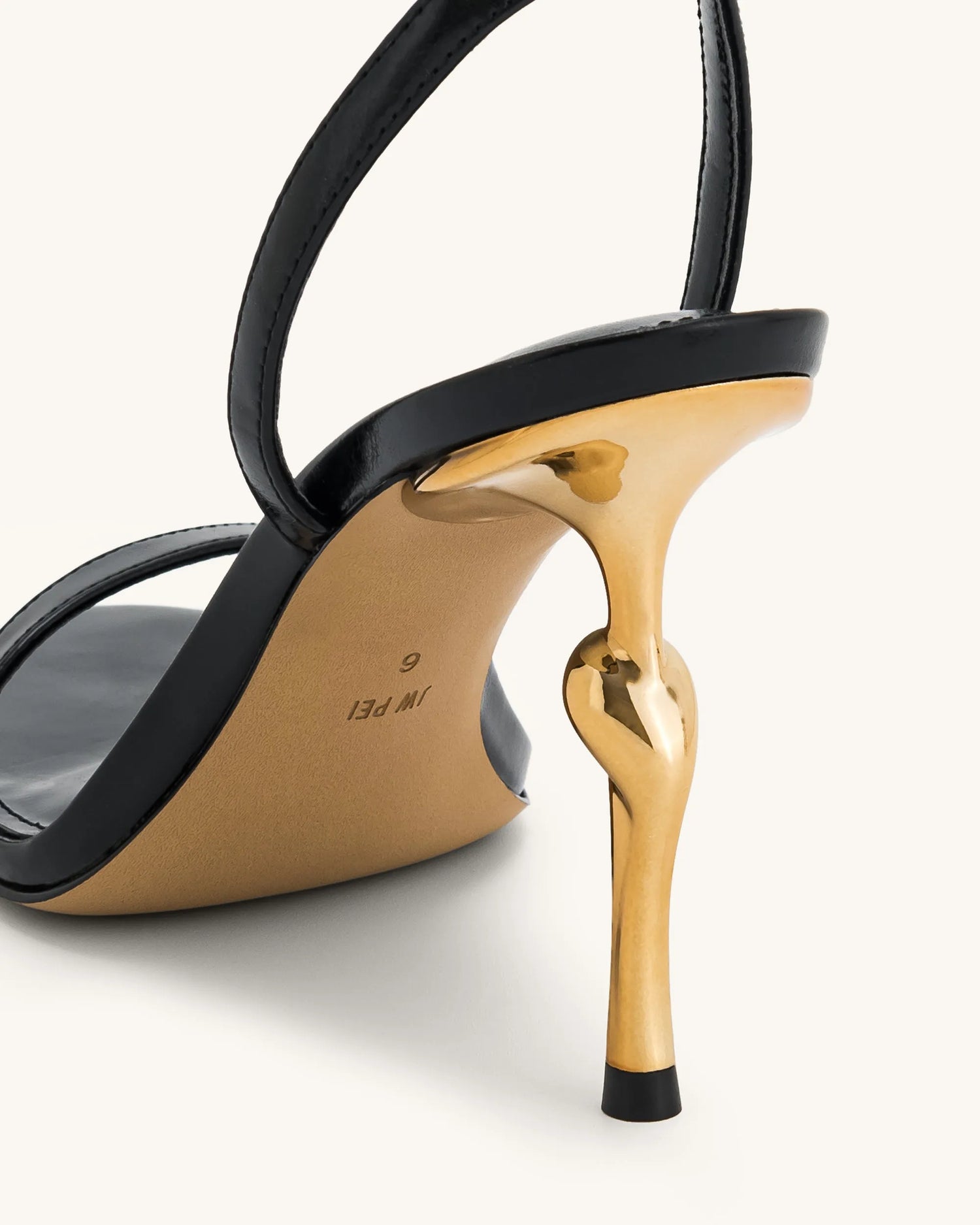 JW PEI_Black_Alivia Gold Metal Heel Sandals_1SDS27-1_Black_06