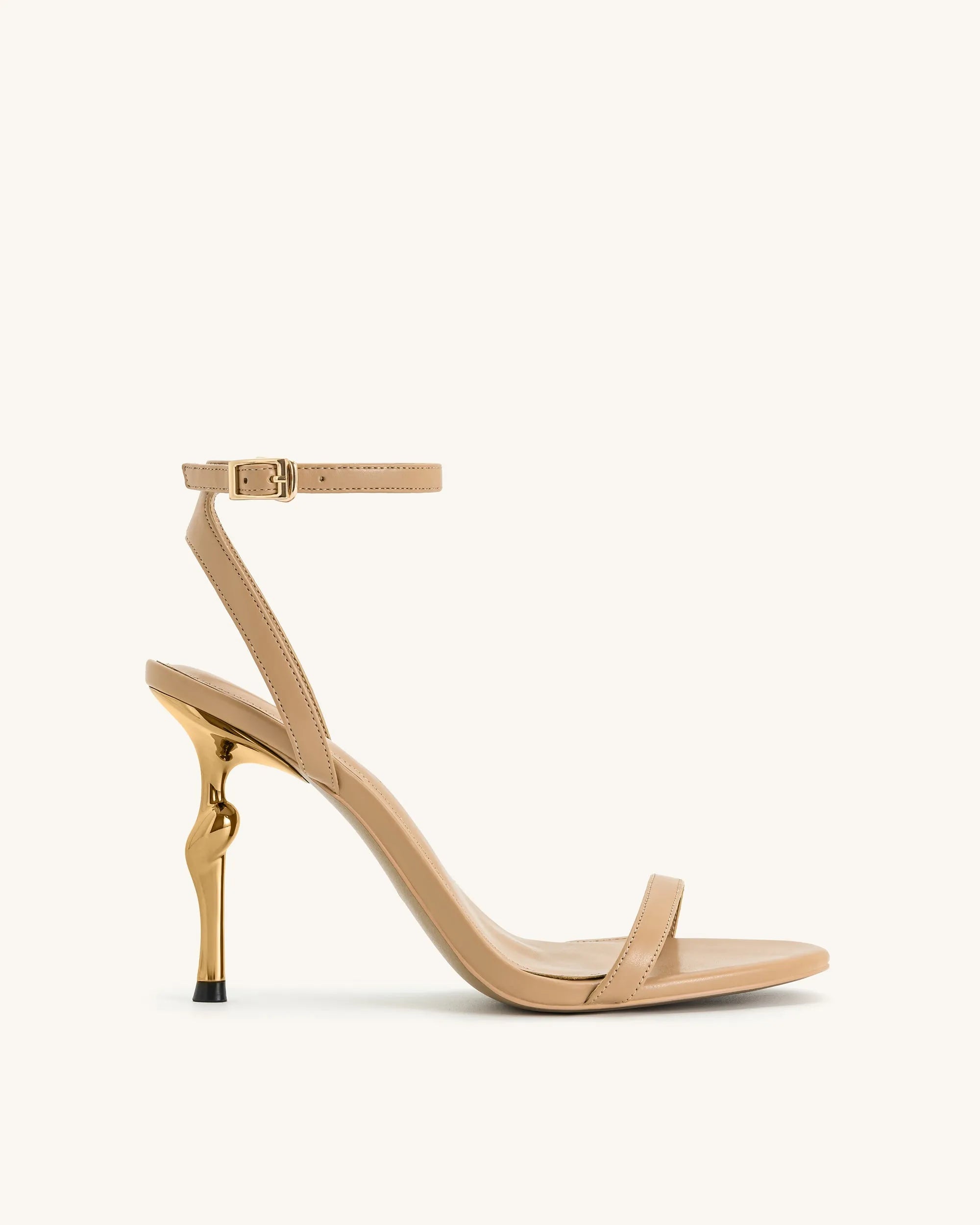 JW PEI_Khaki_Alivia Gold Metal Heel Sandals_1SDS27-32_Khaki_01