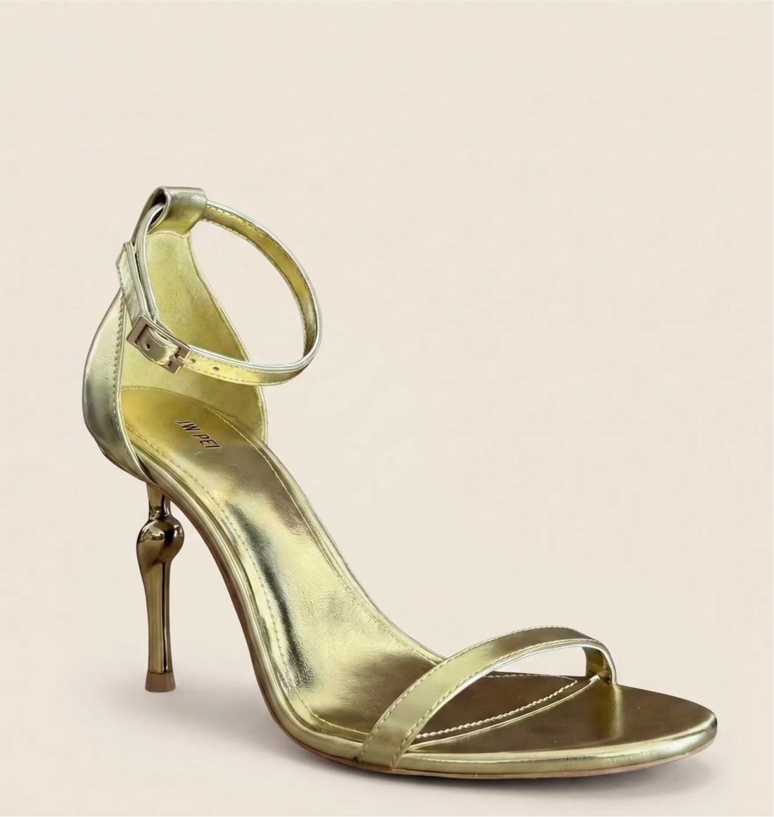 JW PEI Gold Women Alivia Ankle Strap Sandals  SKU: 1SDS27X005-8_Gold Image 01