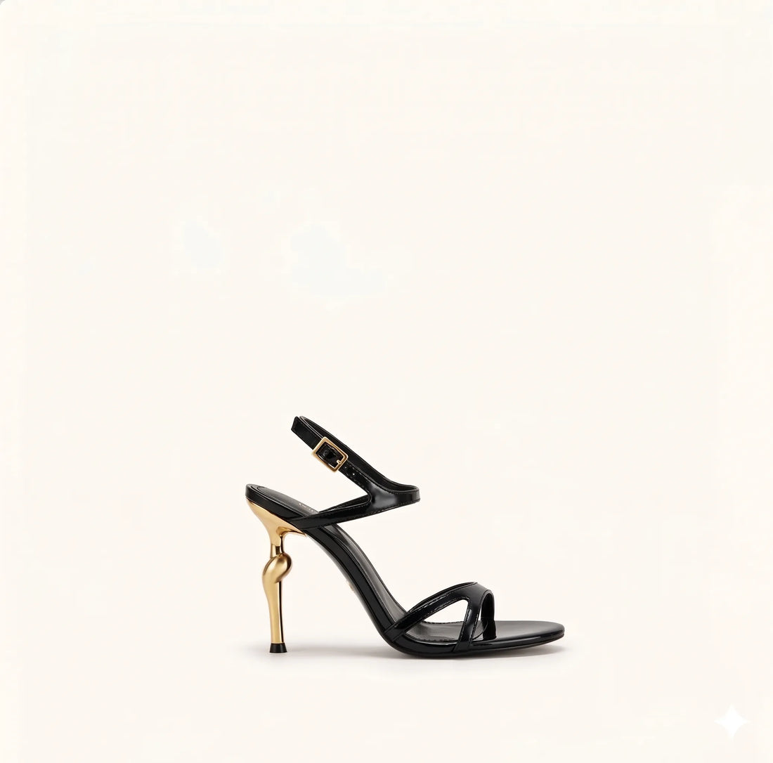 JW PEI Black Women Alivia Double Strap Stiletto Sandals  SKU: 1SDS27X007-1_Black Image 01
