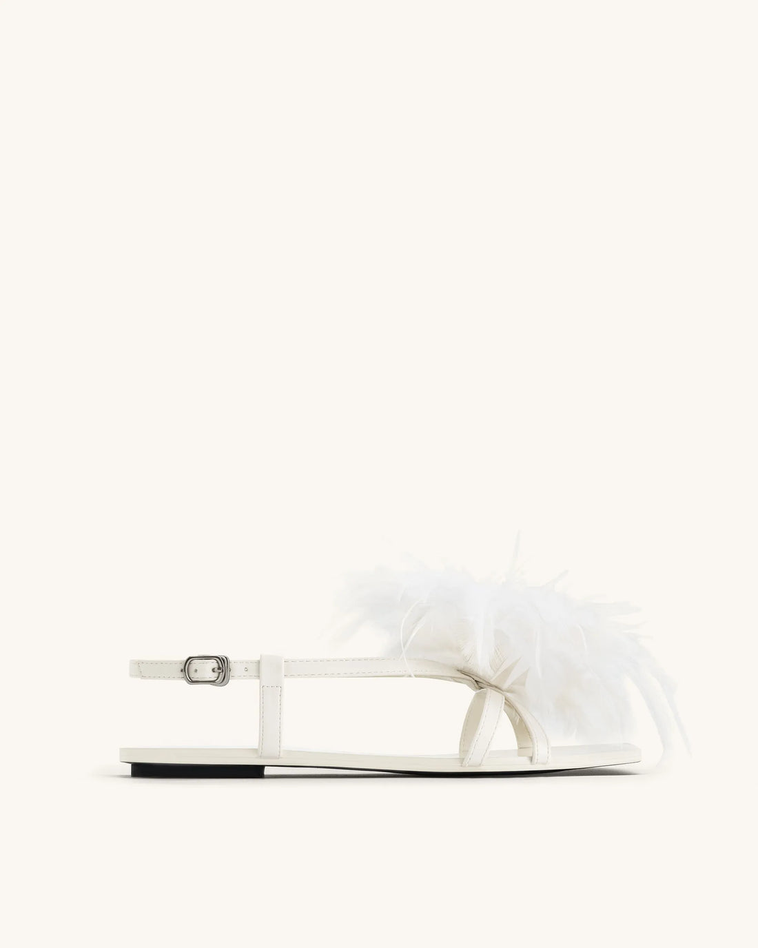 JW PEI_White_Fluffy Flats Sandals_1SDS37-2_White_01