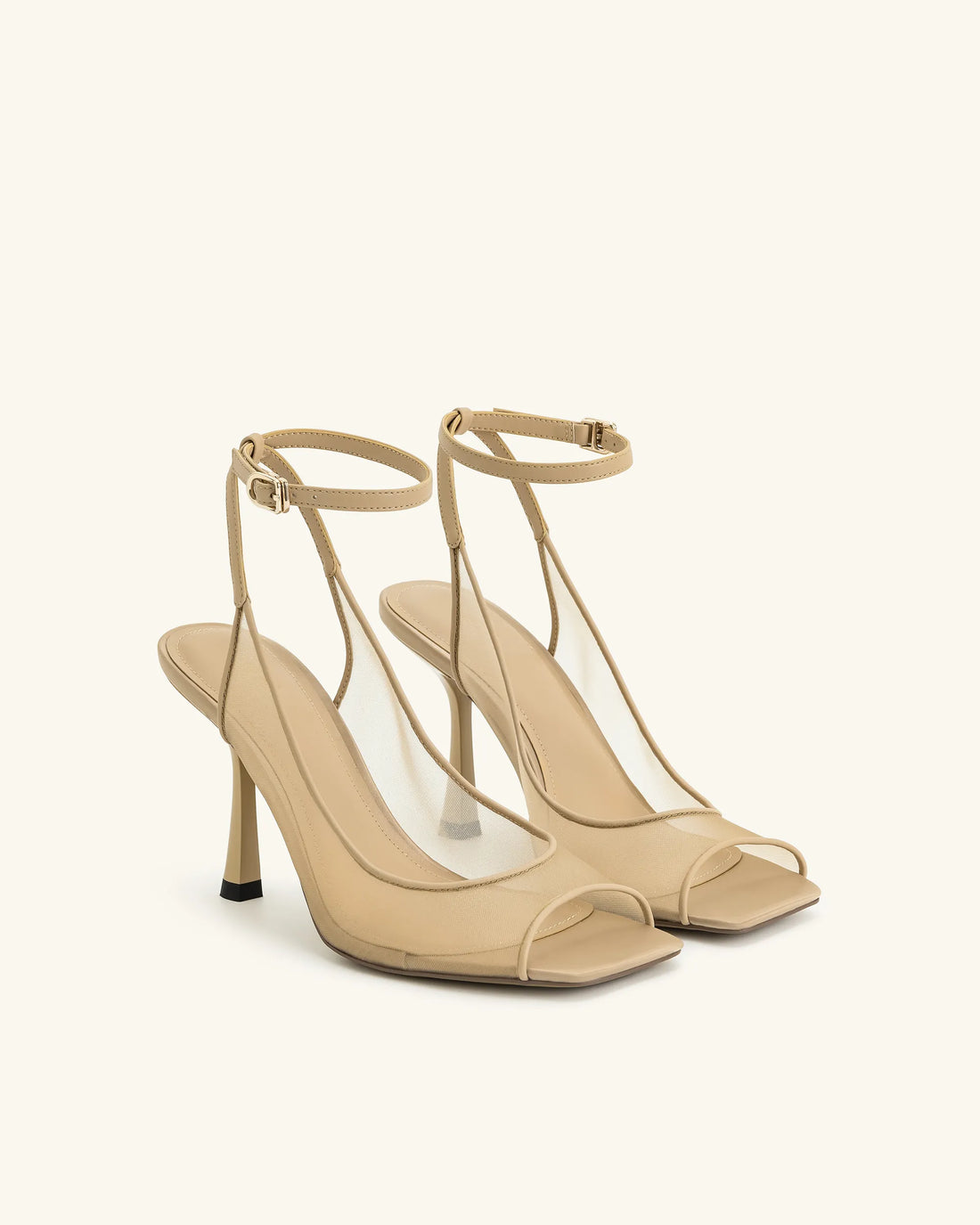 JW PEI_Khaki_Serenity Open Toe Mesh Slingback Sandals_1SDS50-3_Khaki_04