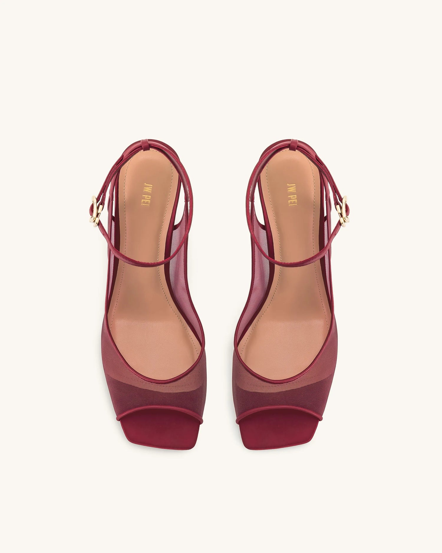 JW PEI_Burgundy_Serenity Open Toe Mesh Slingback Sandals_1SDS50-4_Burgundy_01