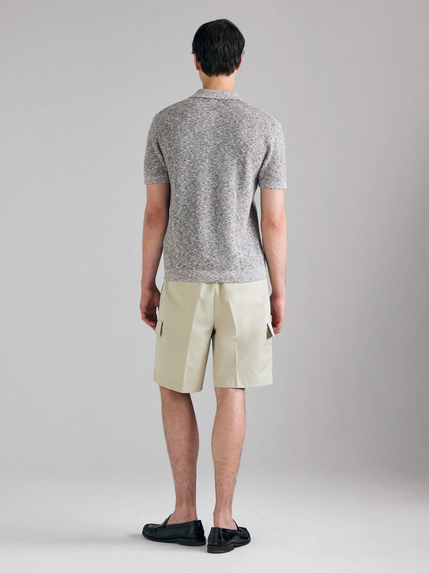 Sisley Light gray Men Knitted Polo Shirt SKU: 1U7XS300T_718 Image 02