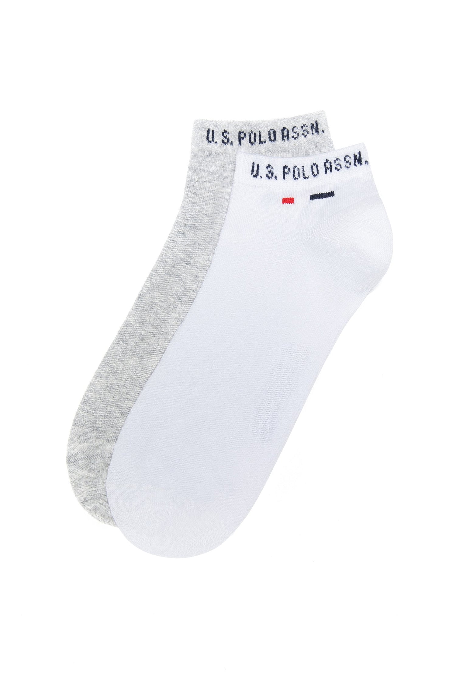 2-Pack Grey And White Low Socks