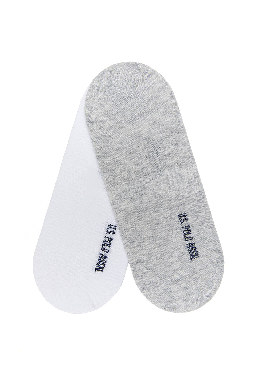 2-Pack White And Grey No Show Socks