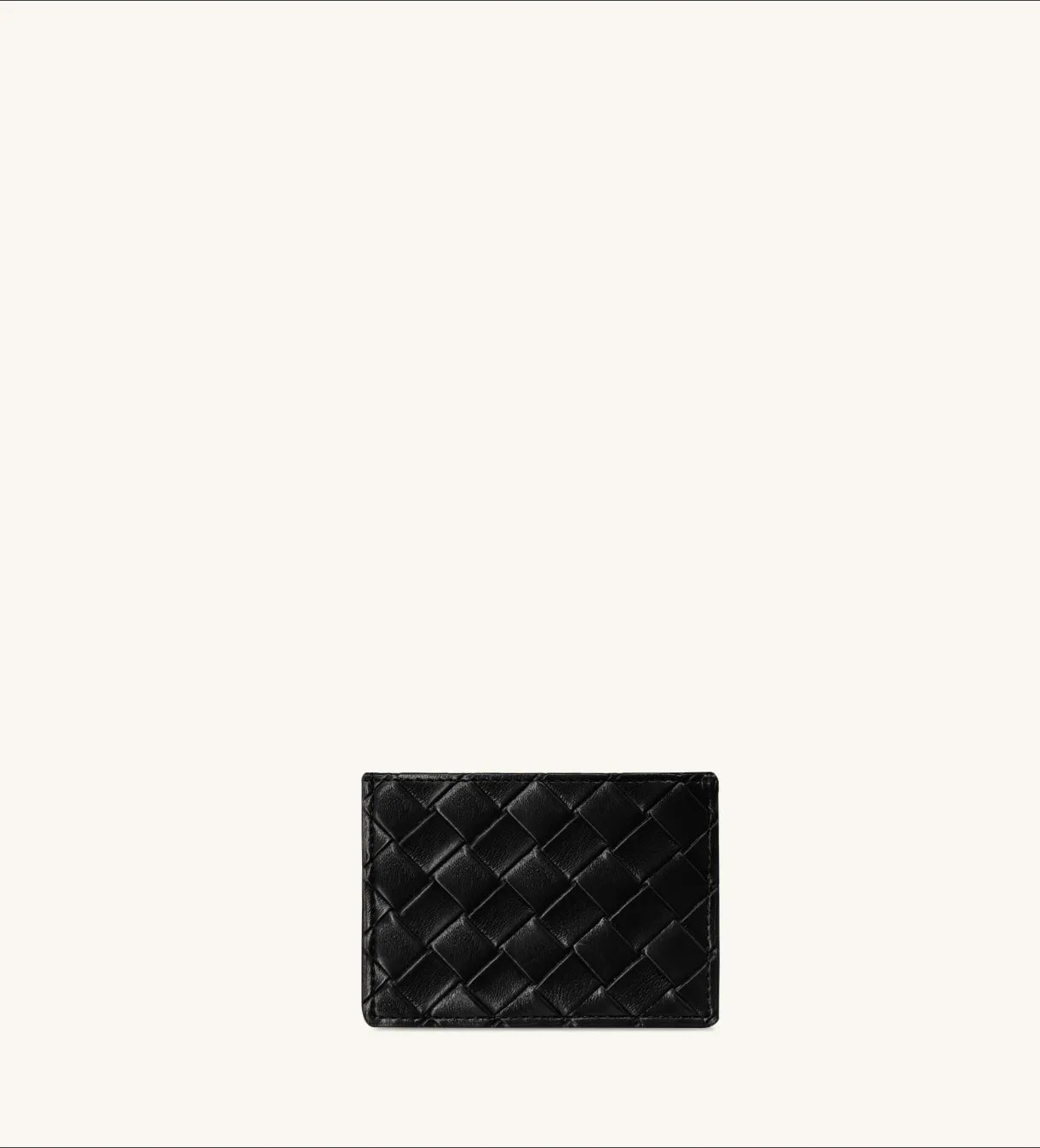 JW PEI Black Women Woven Texture Card Holder  SKU: 20035-112_Black Image 02