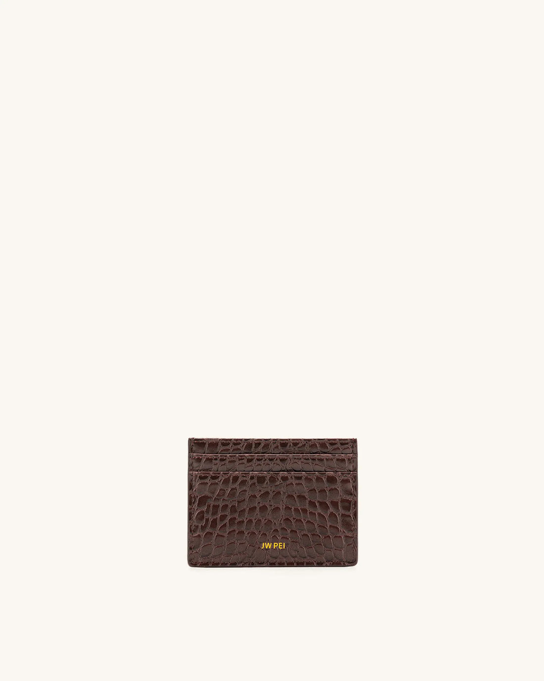 JW PEI Brown Women The Card Holder  SKU: 20035-13_Brown Croc Image 01