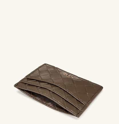 JW PEI Cocoa Brown Women Woven Texture Card Holder  SKU: 20035-31_Cocoa Brown Image 03