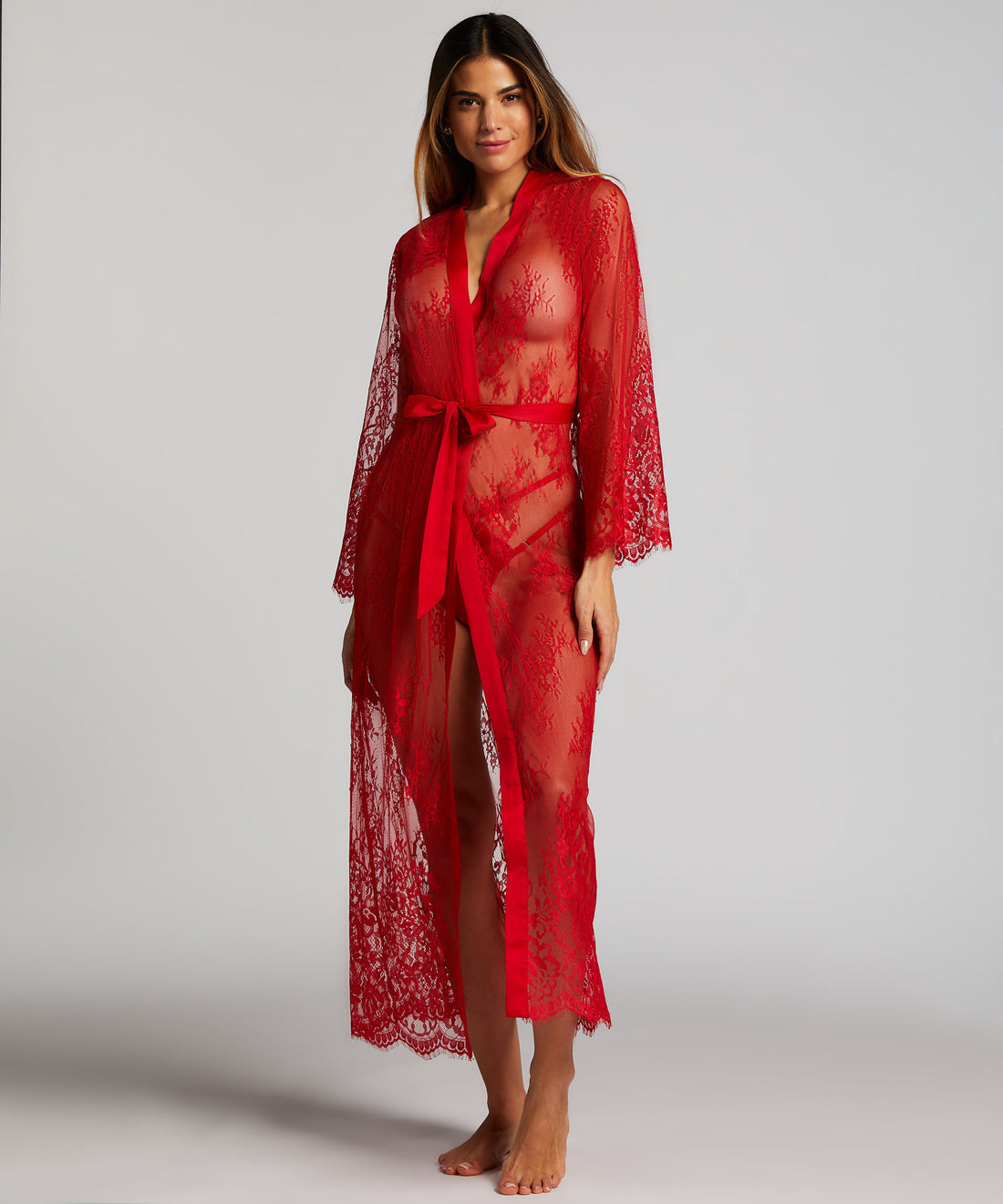 Kimono Long Allover Lace Isabella_200422_Tango Red_03
