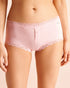 La Vie en Rose Blushing Bride Women Super Soft Lace Trim Boyshort Panty SKU: 20100246_60000 Image 01