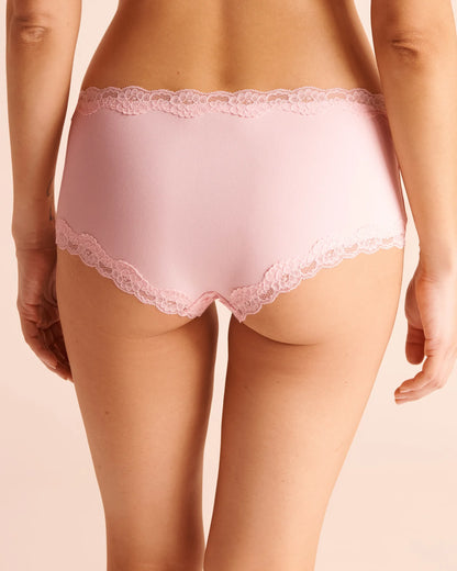 La Vie en Rose Blushing Bride Women Super Soft Lace Trim Boyshort Panty SKU: 20100246_60000 Image 02