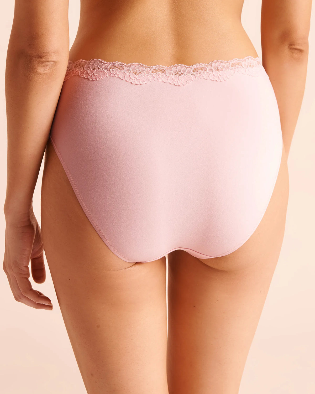 La Vie en Rose Blushing Bride Women Super Soft Lace Trim High Waist Bikini Panty SKU: 20100247_60000 Image 02