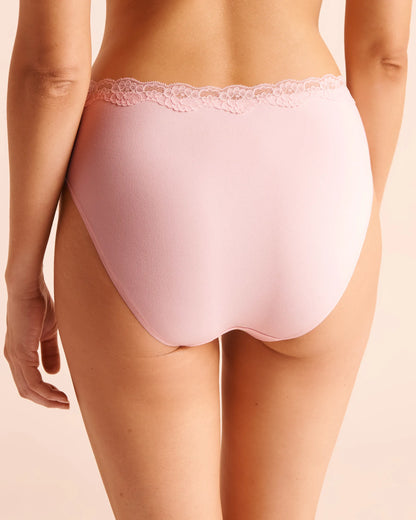 La Vie en Rose Blushing Bride Women Super Soft Lace Trim High Waist Bikini Panty SKU: 20100247_60000 Image 02