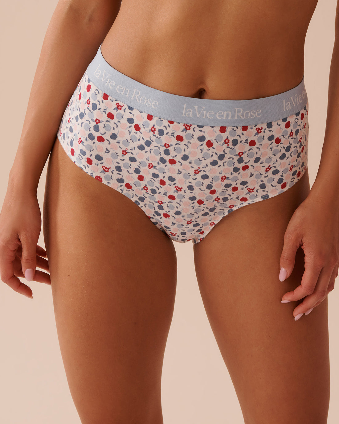 Cotton and Elastic Band High Waist Bikini Briefs_20100479_P10417_01