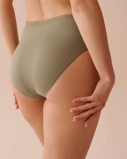 Super Soft Lace Trim High Waist Bikini Panty_20100483_30014_02